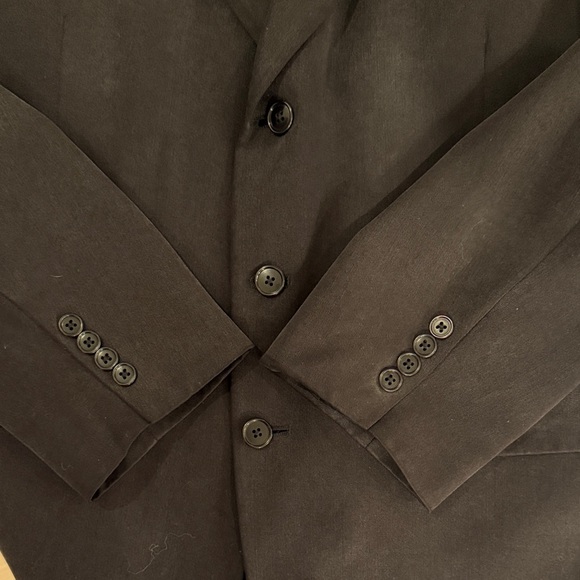 Oscar de la Renta Men’s Black Tencel 3-Button Blazer Sport Coat Size 44R - Picture 5 of 12
